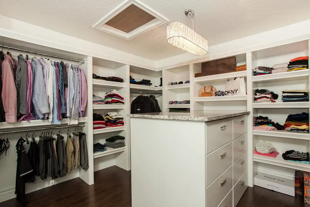 MDF closet His & hers pearl white flat