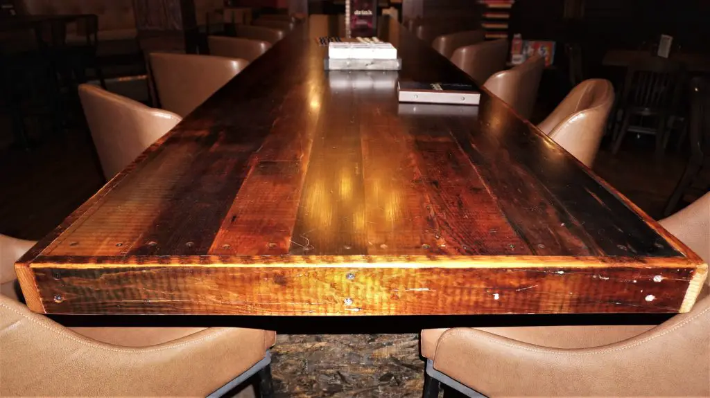 distressed oak light brown tabletop